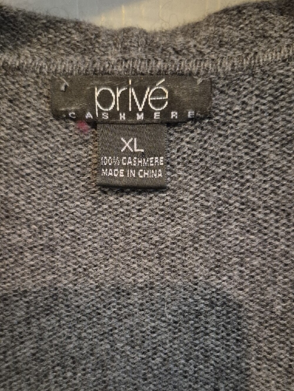 Prive 100% Cashmere  Grey Hooded Open-Front Sweater Cardigan - Picture 2 of 8